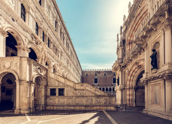 Oude Architectuur Van Palazzo Ducale Doge Palace Venetië Italië Italiaanse — Stockfoto