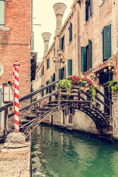 Canal Old Bridge Venice Italy Historic Italian City Water — Stock Photo, Image