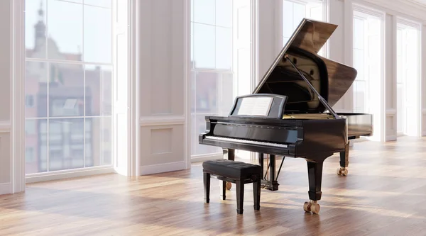 Classic Grand Piano Classical Style Room Interior Musical Instrument — стоковое фото