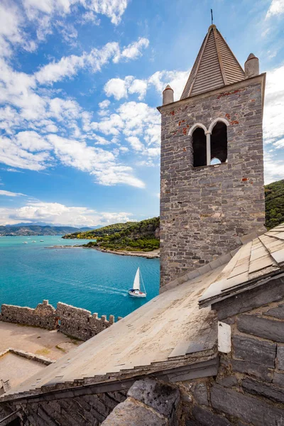 Talya Porto Venere Deki Aziz Peter Kilisesi Liguria Sahili — Stok fotoğraf