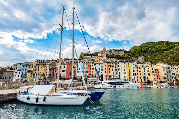 Przystań Porto Venere Włoszech Portovenere Wybrzeżu Ligurii — Zdjęcie stockowe