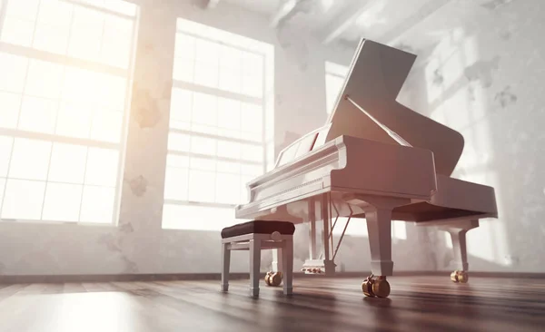 Classic Grand Piano Classical Style Room Interior Musical Instrument — Stockfoto