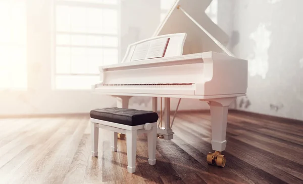 Classic Grand Piano Classical Style Room Interior Musical Instrument — Stockfoto