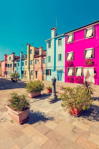 Maisons Peintes Colorées Sur Île Burano Près Venise Italie Ville — Photo