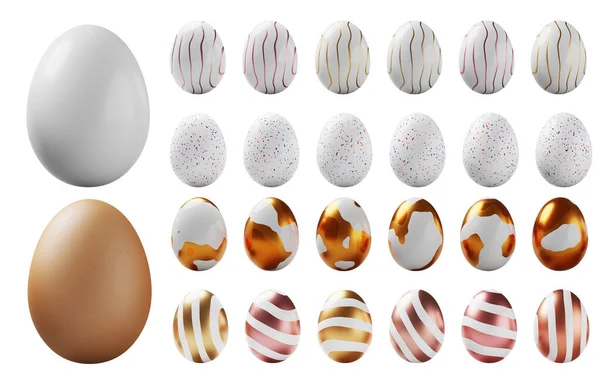 Пасхальные Яйца Белом Фоне — стоковое фото