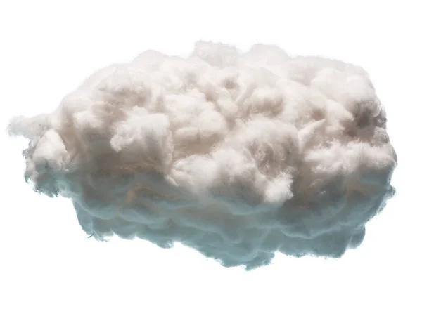 Stormy Rainy Cotton Wool Cloud Isolated White Background — Stock Photo, Image