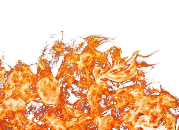 Fire flames burn overlay on white background.