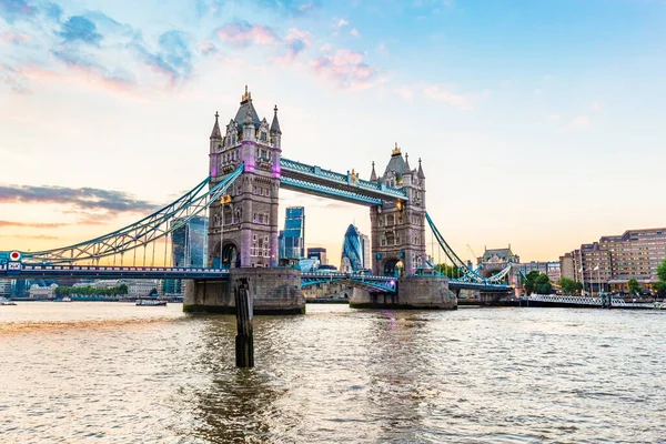 Tower Bridge London Sunset River Thames — Stockfoto