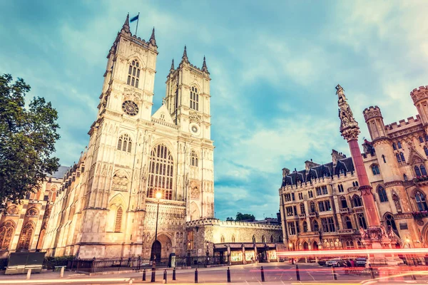 Westminster Abbey Kirche London Abend Eines Der Symbole Englands Großbritannien — Stockfoto