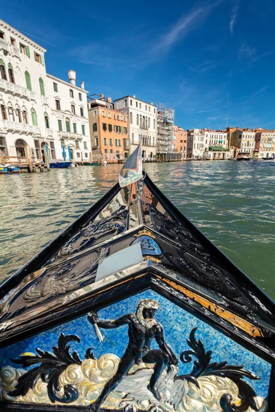 Crucero Góndola Por Gran Canal Venecia Italia Atracción Turística Romántica —  Fotos de Stock