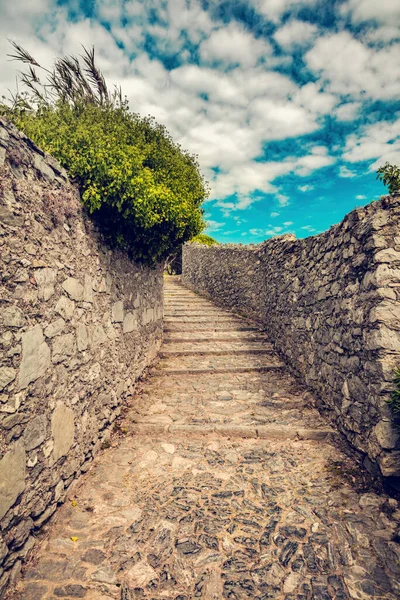 イタリアのポルト ヴェネレにある古い石畳の道 — ストック写真