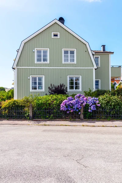 Casa Estilo Escandinavo Karlskrona Suécia Imagens Royalty-Free