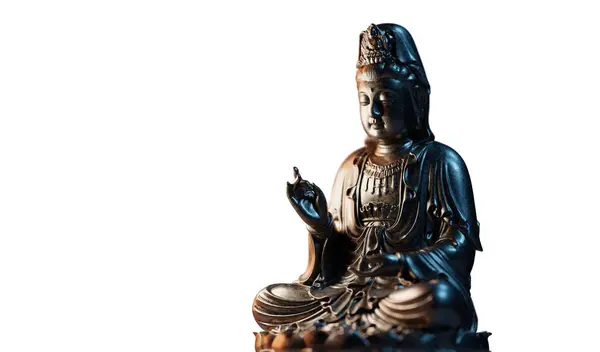 Antik Buddhistiska Gudom Figur Meditation Pose Stockfoto