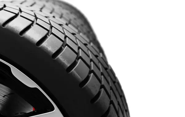 Close View Car Tire Tread High End Wheel Isolated Royalty Free Stock Photos