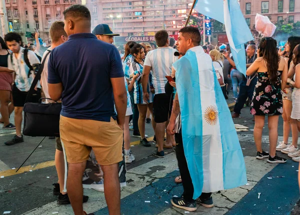 Μπουένος Άιρες Αργεντινή 2022 Συμμετέχοντες Στον Εορτασμό Της Νίκης Της — Φωτογραφία Αρχείου