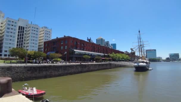 Buenos Aires Argentina 2022 Monumento Prefectura Naval Puerto Madero Zona — Vídeos de Stock
