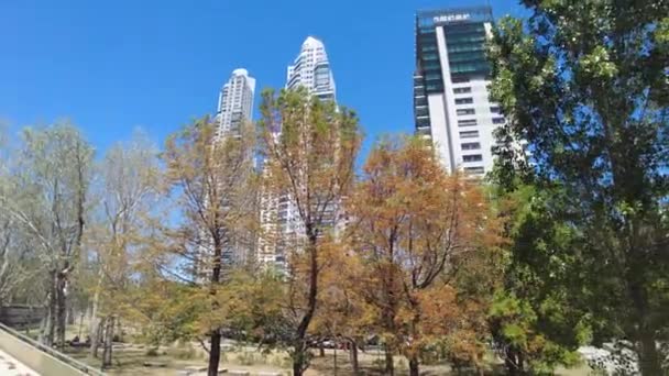 Buenos Aires Argentinien 2022 Denkmal Für Die Marinepräfektur Modernen Stadtteil — Stockvideo