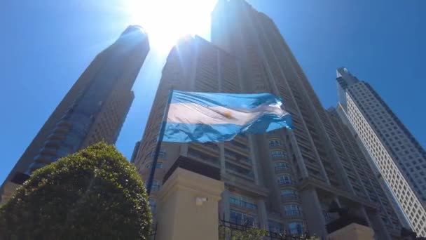 Буэнос Айрес Аргентина 2022 Памятник Военно Морской Префектуре Современном Районе — стоковое видео