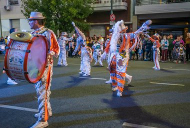 Buenos Aires, Argentina - 19 February 2023: Participants at the carnival in Buenos Aires Argentina