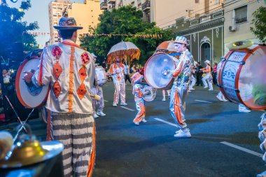 Buenos Aires, Argentina - 19 February 2023: Participants at the carnival in Buenos Aires Argentina