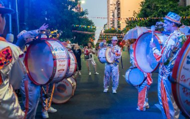 Buenos Aires, Argentina - 19 February 2023: Participants at the carnival in Buenos Aires Argentina