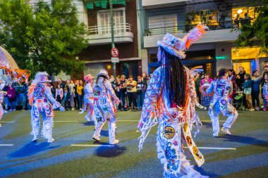 Buenos Aires, Argentina - 19 February 2023: Participants at the carnival in Buenos Aires Argentina