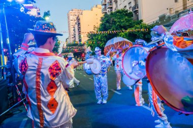 Buenos Aires, Argentina - 19 February 2023: Participants at the carnival in Buenos Aires Argentina