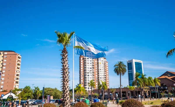 Tigre Argentina February 2023 Argentinean Flag Sky City Tigre — Stockfoto