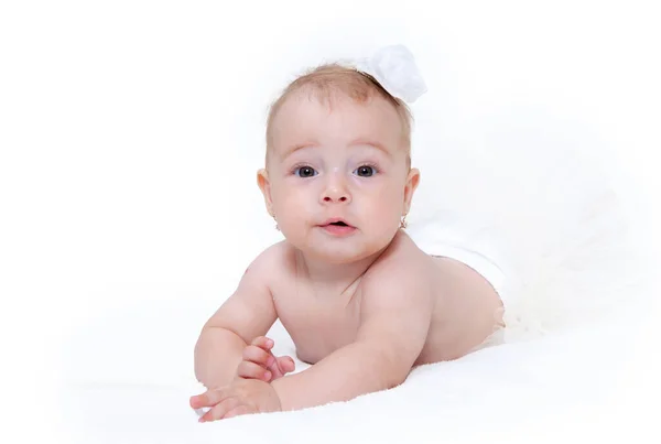 Happy Baby Light Background — Stock Photo, Image