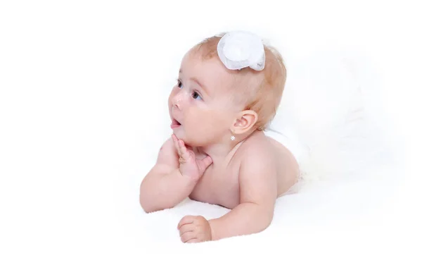 Χαρούμενο Μωρό Ελαφρύ Φόντο — Φωτογραφία Αρχείου