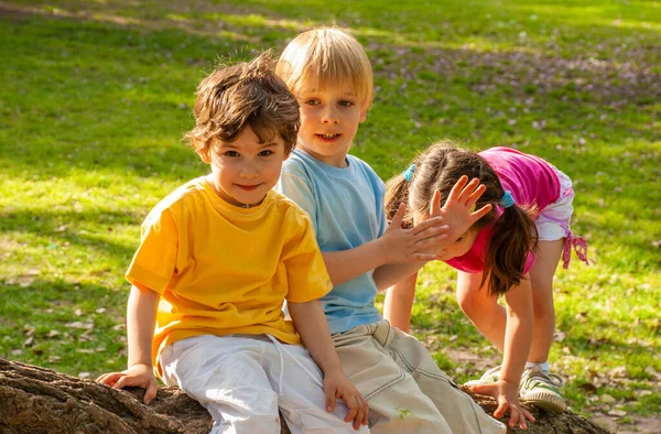 Enfants Jouant Dans Parc — Photo