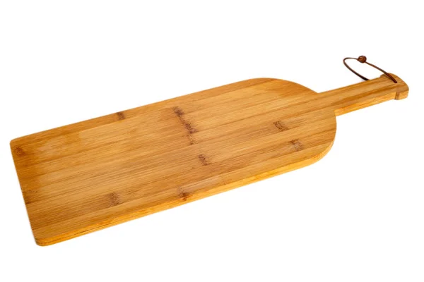 木制板 用于在白色背景上做饭 厨房用具概念 — 图库照片