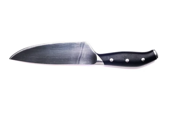 Kitchen Knife Plastic Handle Isolated White Background — Stock Photo, Image