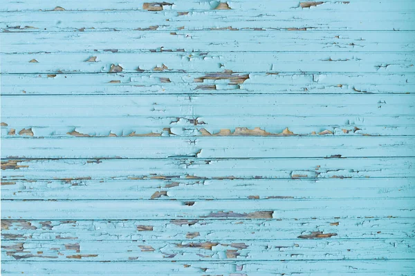 Achtergrond Houten Oude Muur Van Planken Blauwe Schilferende Verf Verouderde — Stockfoto