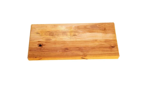 New Rectangular Wooden Board Isolated White — Stock Photo, Image
