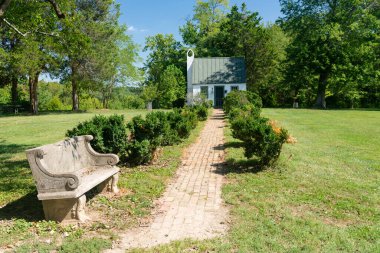 Tarihi park ve antik binalar. Tarihi Occoquan, Prince William County, Virginia, ABD.