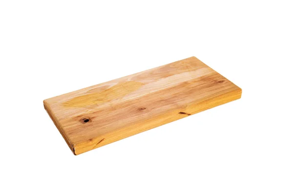 New Rectangular Wooden Board Isolated White — Stock Photo, Image