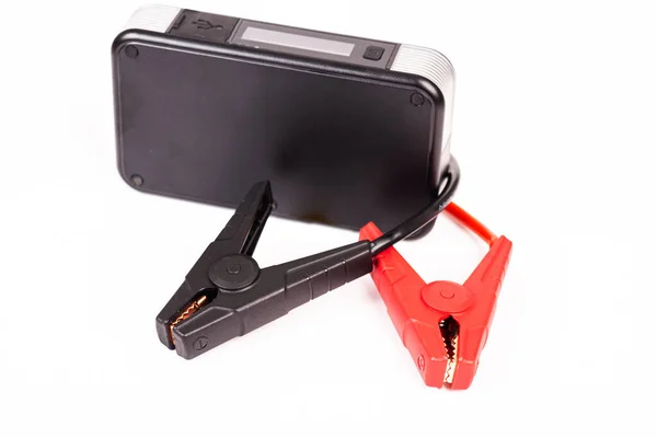 Portable Car Jump Starter Emergency Charger Booster Power Bank Battery — 图库照片
