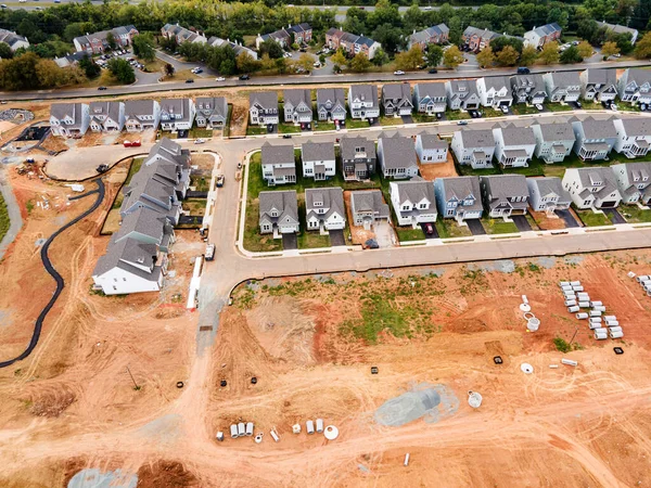 Leesburg Virginia Usa September 2022 Byggarbetsplats Med Nya Hus Och — Stockfoto
