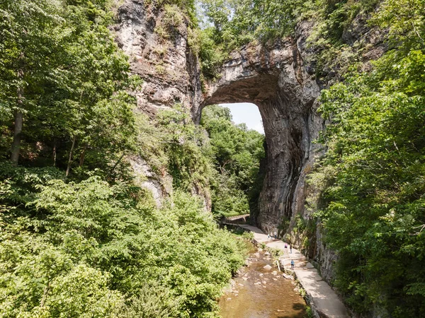 Φυσική Γέφυρα Στην Πολιτεία Της Βιρτζίνια Φυσικό Bridge State Park — Φωτογραφία Αρχείου