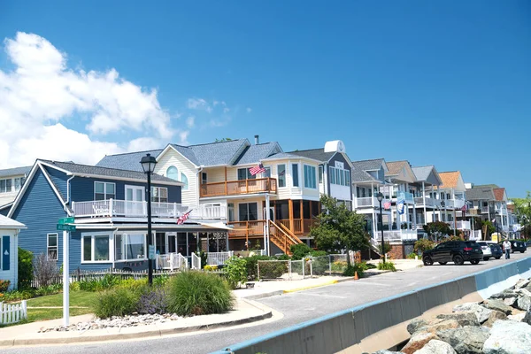 Homes Chesapeake Bay North Beach Maryland Sunny Day Blue Sky — Stock Photo, Image