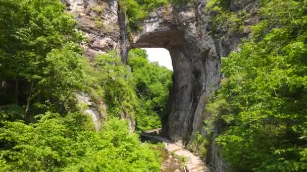 Rockbridge County Virginia Limestone Köprüsü Vadisi Ndeki Blue Ridge Dağları — Stok video
