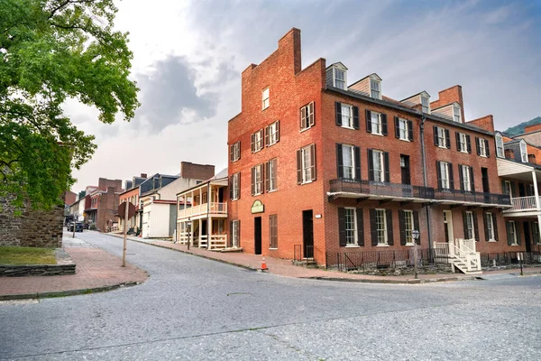Vue Des Bâtiments Historiques Sur Rue Shenandoah Harpers Ferry Virginie — Photo