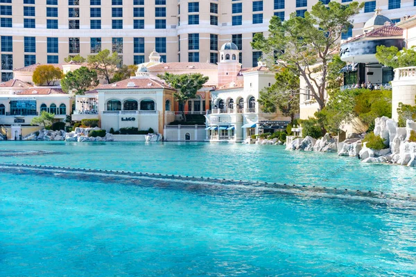 Fantan Belagio Hotel Közelében Las Vegasban Kék Víz Egy Napsütéses — Stock Fotó