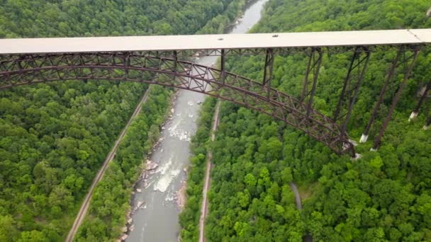 Batı Virginia Daki New River Gorge Ulusal Parkı Ndaki Bir — Stok video