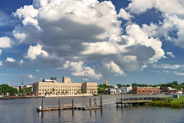 Άποψη Της Πόλης Του Wilmington Κατά Μήκος Του Ποταμού Christiana — Φωτογραφία Αρχείου
