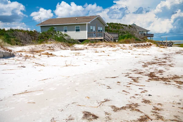Beach House Sobre Palafitas Oceano Atlântico Carolina Norte — Fotografia de Stock