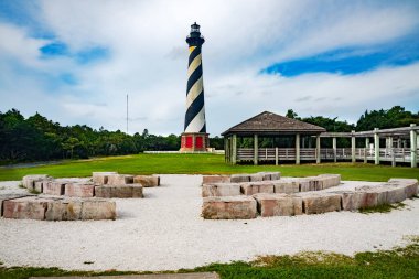 Cape Hatteras Deniz Feneri Kuzey Carolina Atlantik Okyanusu üzerinde.