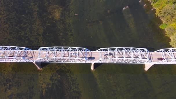 Brücke Über Den Potomac Die Virginia Und Maryland Verbindet Luftaufnahme — Stockvideo