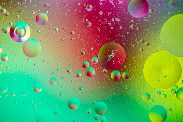 Bunte Abstrakte Hintergrundbilder Von Blasen Und Planeten Weltraum Makrofotografie — Stockfoto